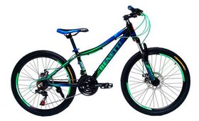 Велосипед BENETTI 24 FORTE DD (чёрный сине-зеленый градиент)